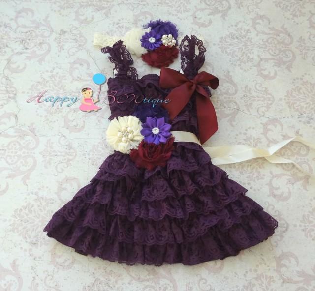 dark purple girls dress