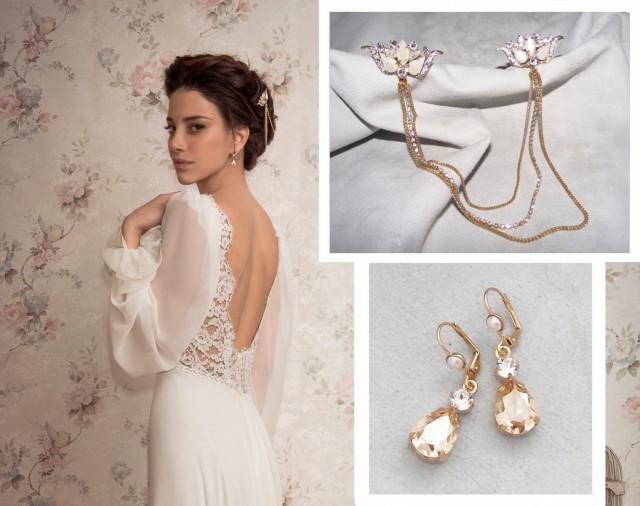 Bridal Jewelry Set, Boho Headpiece 