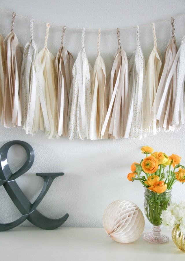 NEUTRAL SPARKLE Tassel Garland Party Decoration 2436559 Weddbook
