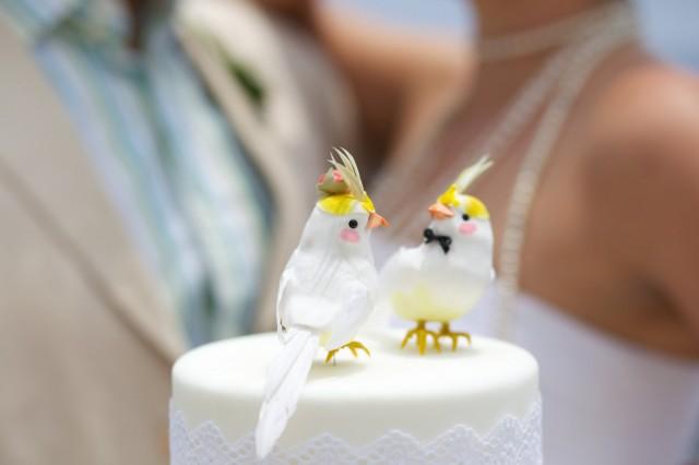 Punk Rock Cockatiel Wedding Cake Topper Fun Bride And Groom Love Bird 