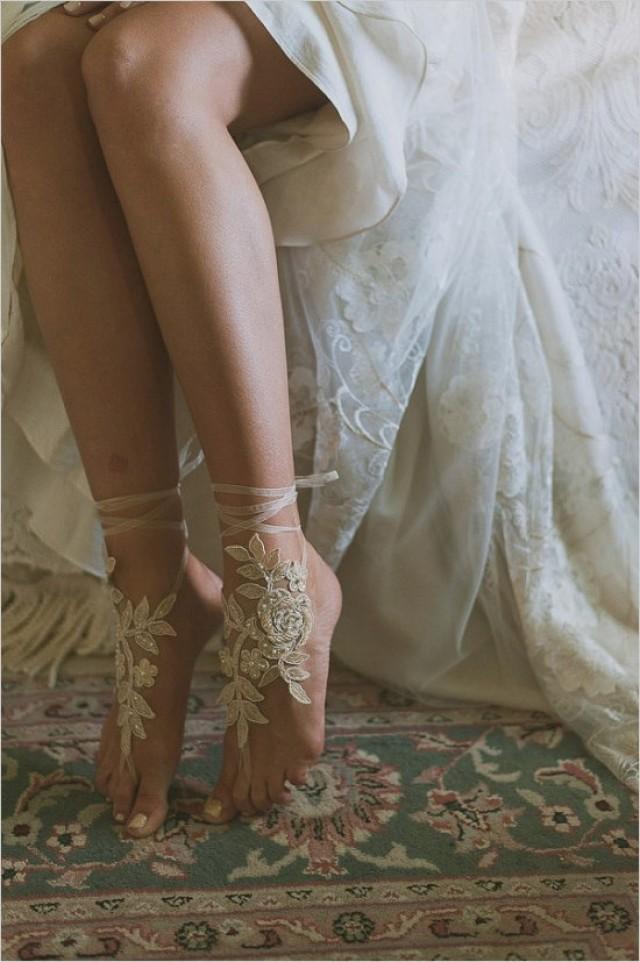 champagne sandals wedding