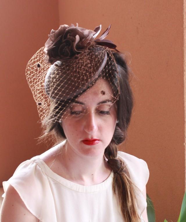 wedding hat brown