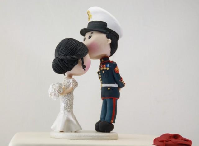Wedding Cake Topper Us Marine Corps Handmade Fully Customizable Unique Keepsake 