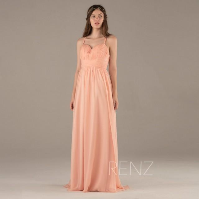 2017 Blush Bridesmaid Dress Long Peach Wedding Criss Cross 2017 Blush Bridesmaid Dress Long Peach Wedding Criss Cross Spaghetti Straps Party Sweetheart Maxi Floor Length F129 2439019