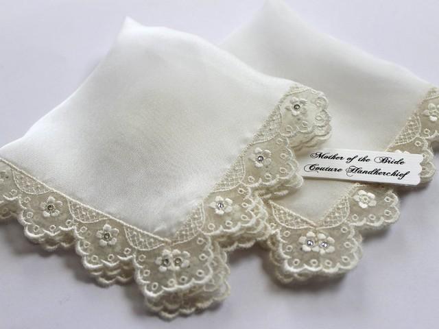 embroidered lace handkerchief