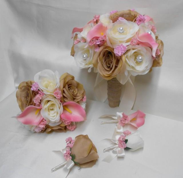Wedding Silk Flower Bridal Bouquet 18 