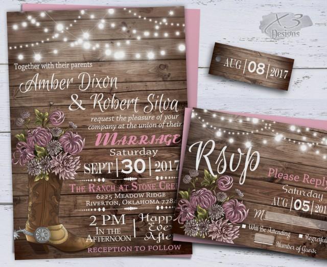 Country Wedding Invitations, Western Wedding Invitations ...