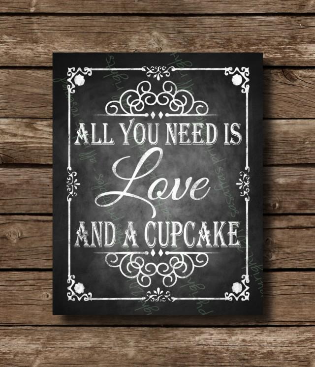 Printable Chalkboard Wedding Cupcake Sign, Dessert Bar, Wedding