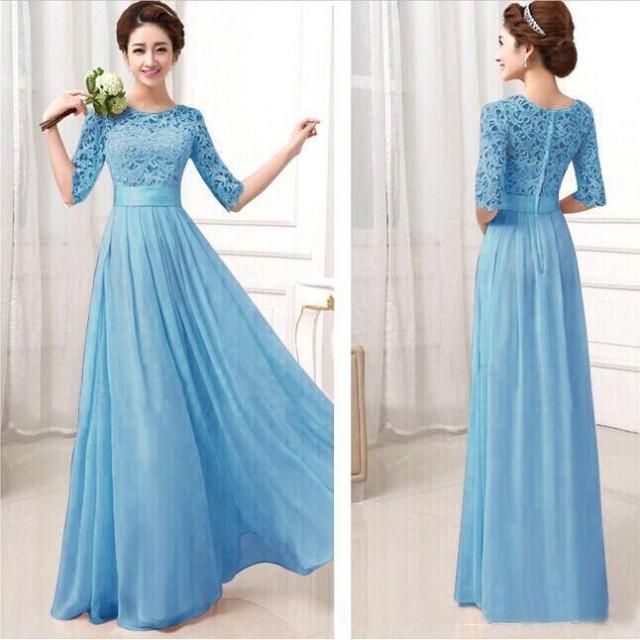 long sleeve maid of honor dresses