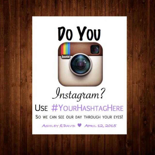 Instagram Wedding Sign Digital Pdf File Printable 2441265