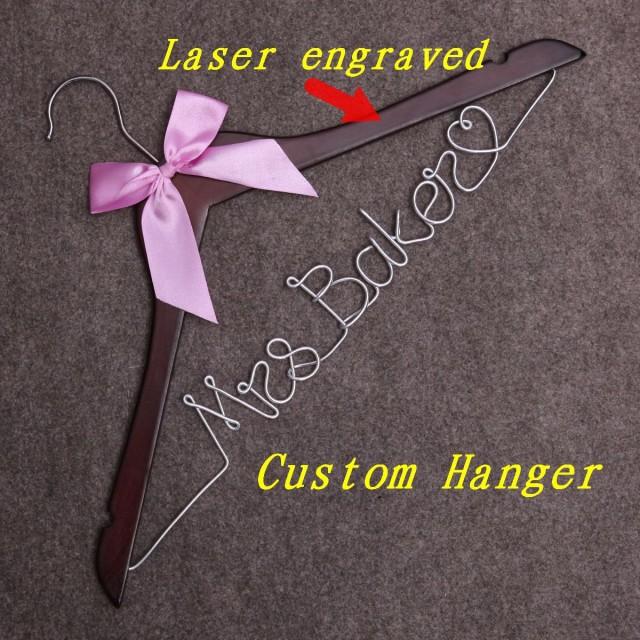 Wedding Dress Hanger, Custom Bridal Hanger, Bridal Hanger , Bride Name