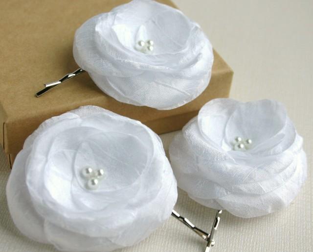 White Flower Wedding Hair Accessories Bridal Flower Hair Piece