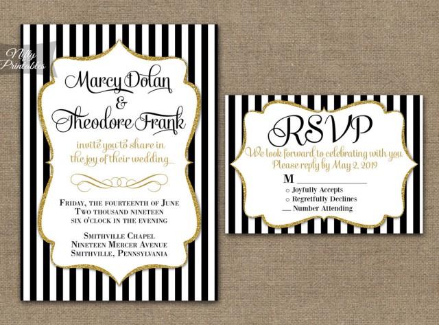 black-gold-wedding-invitations-printable-black-white-stripe-gold