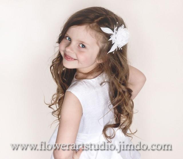 white baby hair clips