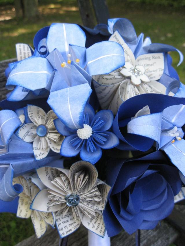 Custom Paper Flower Wedding Bouquets. You Pick The Colors, Papers
