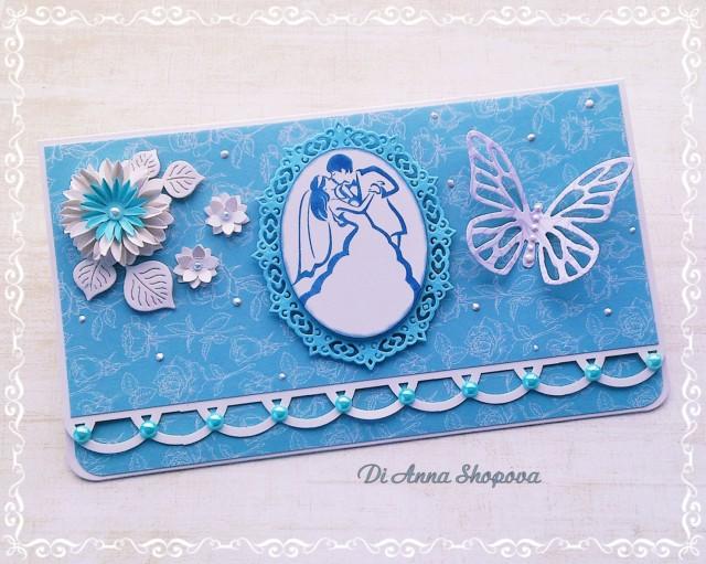 Wedding Card Handmade Blue Wedding Card Wedding Gift Card Money Holder Gift Card Holder Wedding Envelope Congratulations Card 2444743 Weddbook