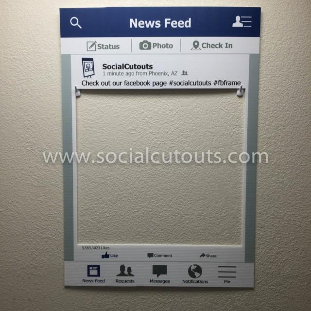 LARGE Printed & Shipped FaceBook Cutout Frame Prop #2445461 - Weddbook