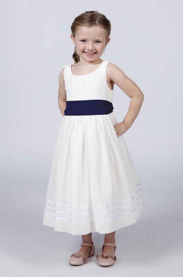 Flower Girl Dress With Blue Sash 2024 www.gemologytidbits