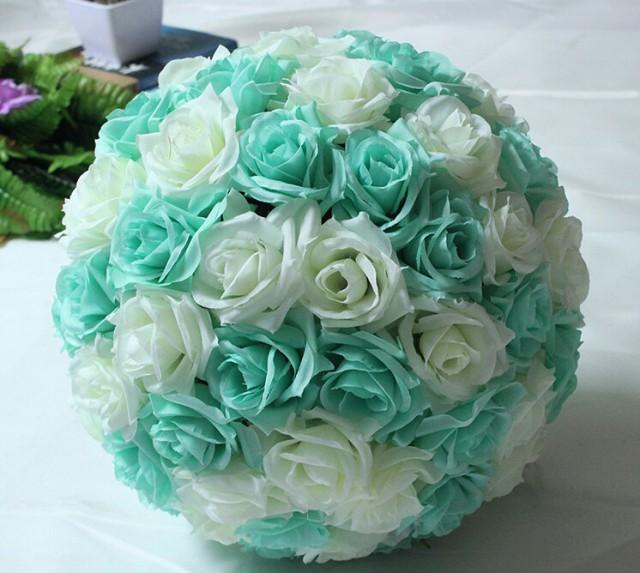 Rose Flower Ball Wedding Decoratin Ball Silk Kissing Ball Flowers