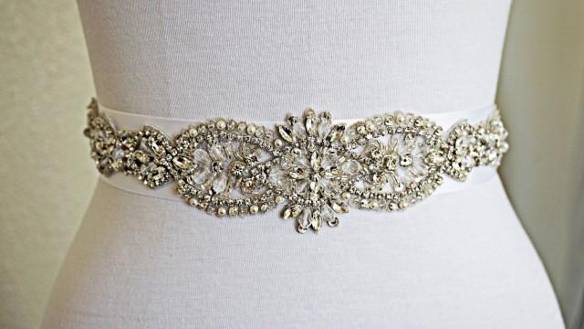 silver wedding belt