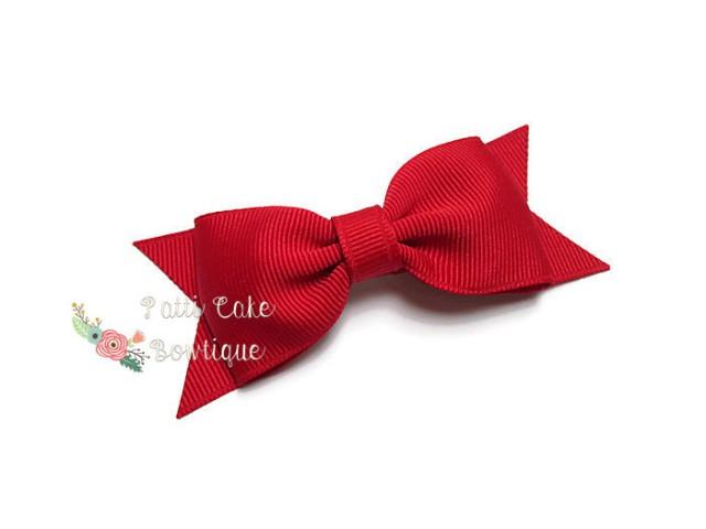 baby red hair bow