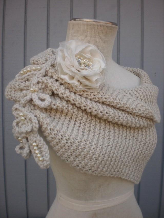 Off White Bolero, Bridal Shrug, Wedding Shrug, Bridal Shawl, Wedding