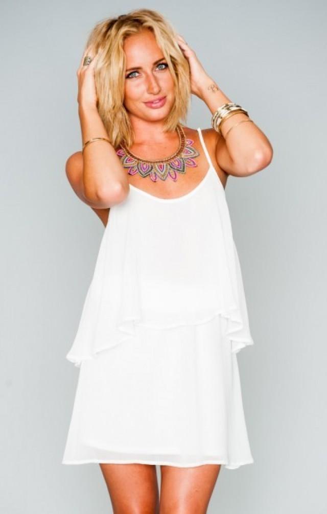 Dez Drape Dress ~ White Chiffon #2447250 - Weddbook