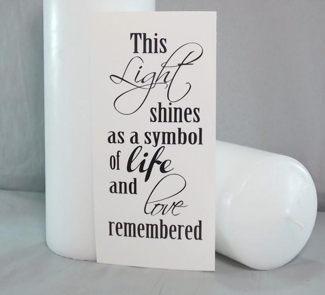 Light Life And Love Memorial Candle Decal, DIY 2447297 Weddbook