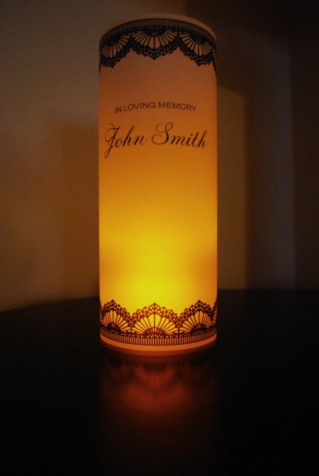 In Loving Memory Vellum Paper Luminary Memorial Remembrance LED