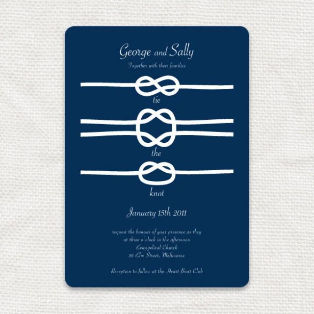 Printable Wedding day Invitation Nautical Beach front Boat Armed forces Knots picture regarding Printable Knot Tying Cards identify Printable Marriage Invitation Nautical Seaside Boat Military services Knots
