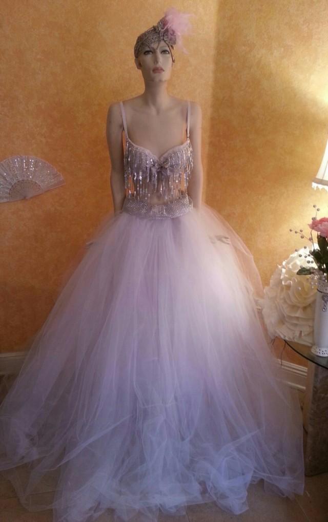 silver sequin ball gown