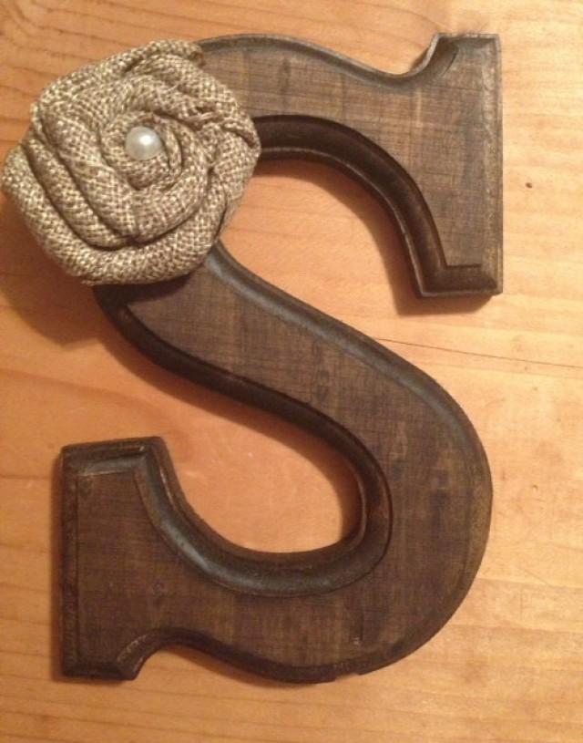 Rustic Cake Topper Letter S With Or Without Pearl Or Rhinestone 2448657 Weddbook