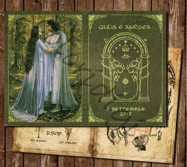 Wedding Style Participation In Lord Of The Rings Aragorn And Arwen Or Beren And Luthien Lord Of The Rings Wedding Invitation 2448805 Weddbook