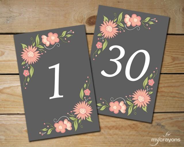 Playful image throughout free printable table numbers 1-30 Fan image intended for free printable table numbers 1-30