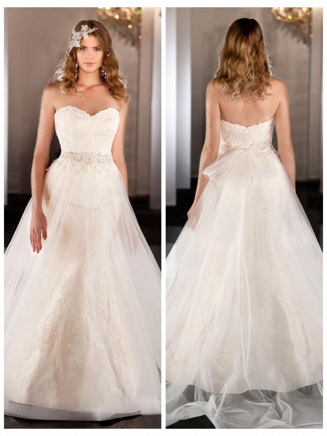 mermaid gown with tulle skirt