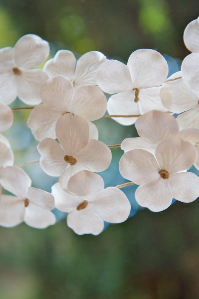 Winter Garland, Paper Garland, HYDRANGEA, Winter Wonderland Wedding