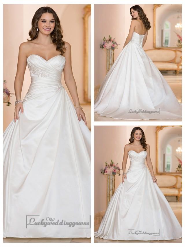 Sweetheart Ruched Bodice Princess Ball Gown Wedding Dresses 2450479 Weddbook 0306