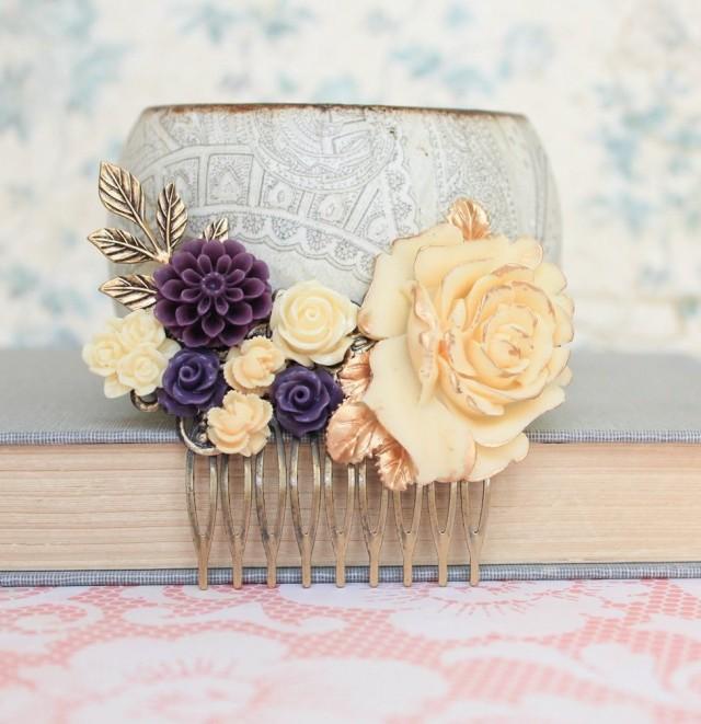 dark purple hair flowers