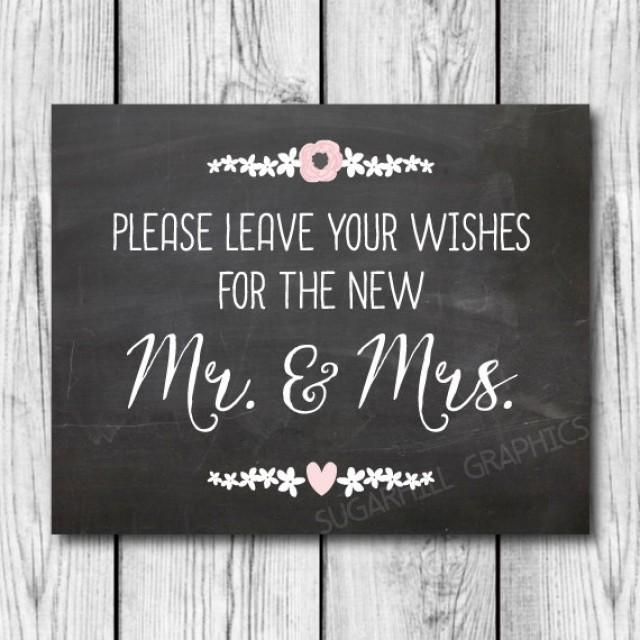 Chalkboard Wedding Sign, Printable Wedding Sign, Wedding Leave Your