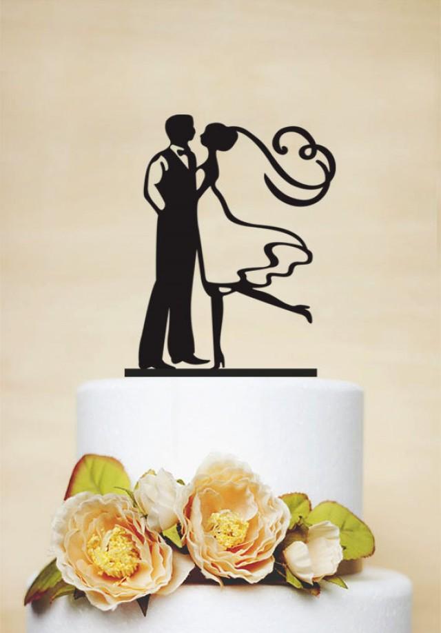 Wedding Cake Topper,Couple Silhouette Cake Topper,Custom Cake Topper