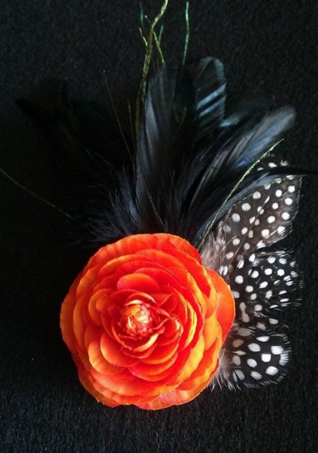 Orange, Flower,fascinator, Orange And 