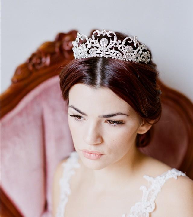 Bridal Tiara, Silver PHILLIPA Tiara, Swarovski Bridal Tiara, Wedding