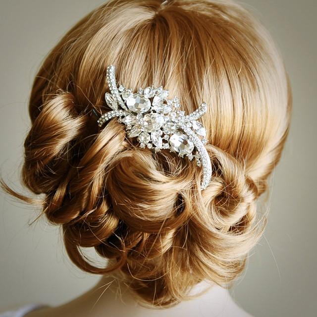 Whitney Bridal Hair Comb Art Deco Crystal Rhinestone Wedding