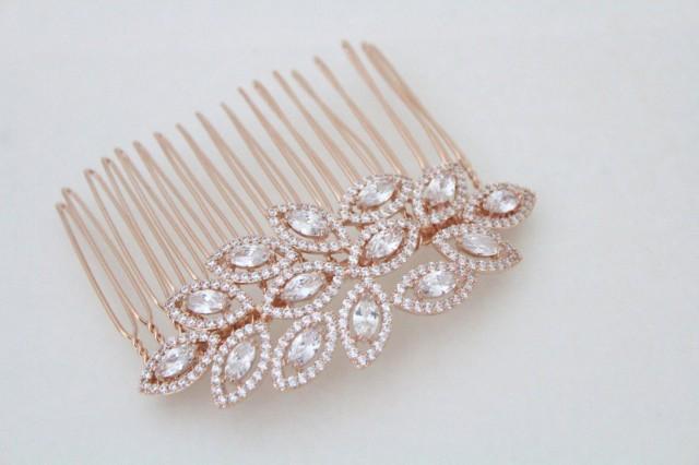 rose gold hair clip wedding