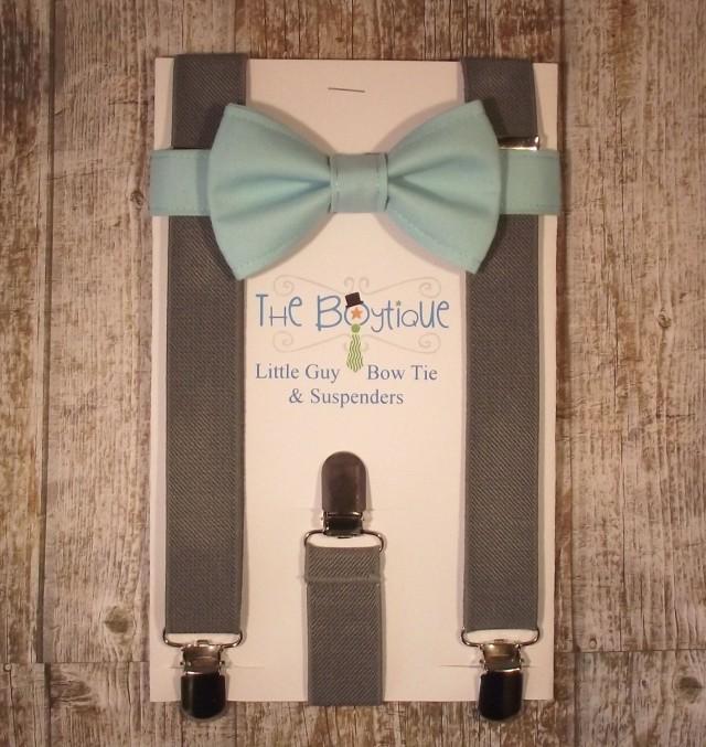 Tiffany Blue Bow Tie And Suspenders Tiffany Bow Tie And Grey