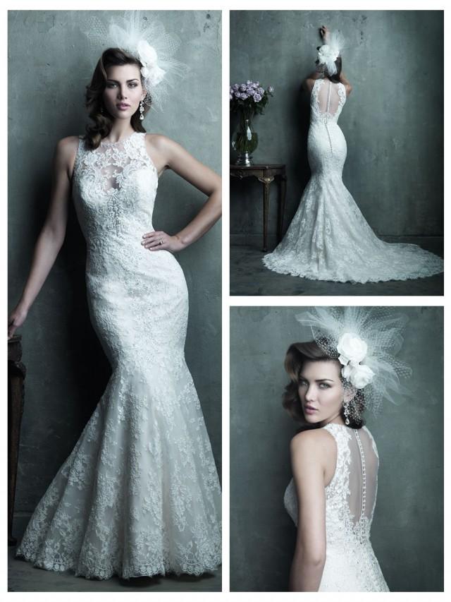 Gorgeous Sheer Illusion Neckline And Back Mermaid Lace Wedding Dress 2453899 Weddbook 