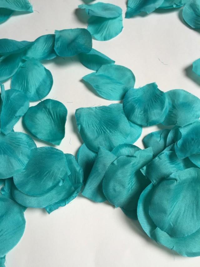 Teal Flower Petals, Teal Rose Petals, Teal Wedding Petals, Wedding
