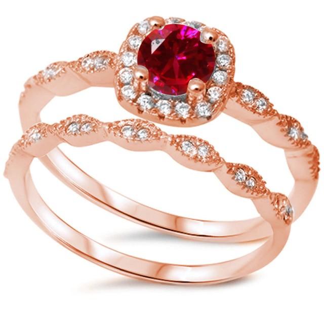 deep red rose ring