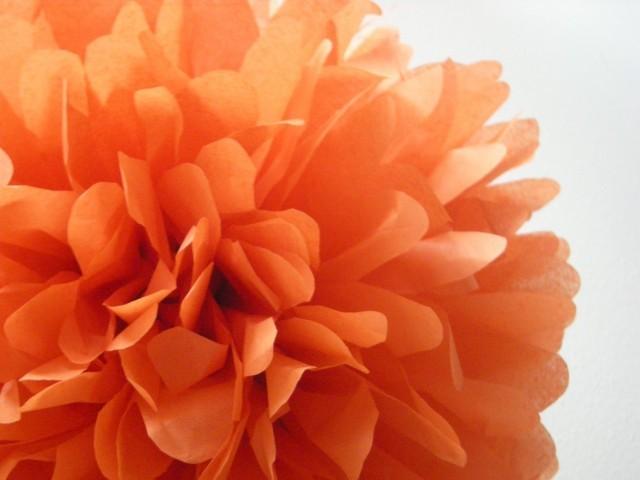 Burnt Orange 1 Tissue Paper Pom Pom Wedding Decorations Diy