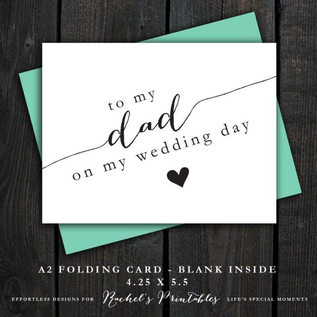 To My Dad On My Wedding Day Card Diy Instant Download Card Note Gift 